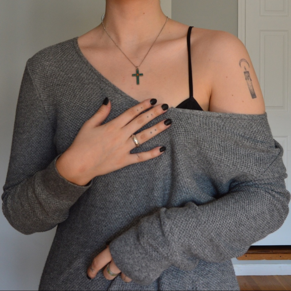 Long & Comfy Gray Sweater